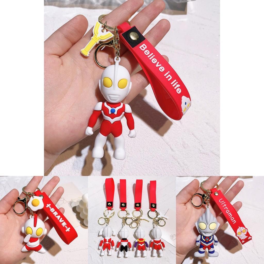 Adorable Ultraman Keychain Silicone Accessories For Backpack And Christmas Tree