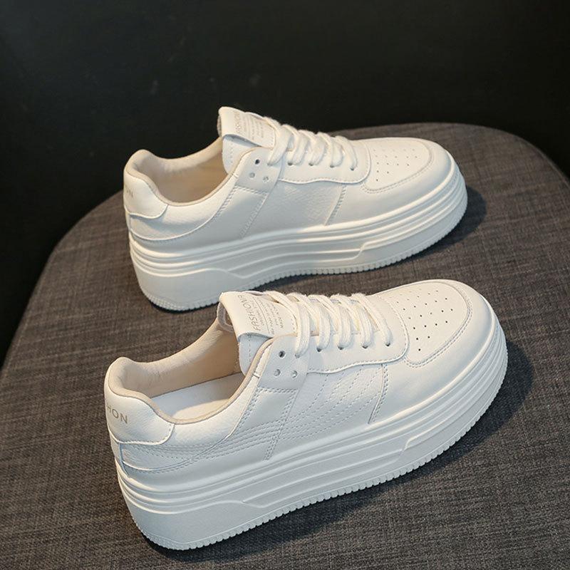 Leather Thick-soled Heightening Little White Shoes Children's Summer New Versatile Breathable Board Shoes Casual Sports Shoes Women