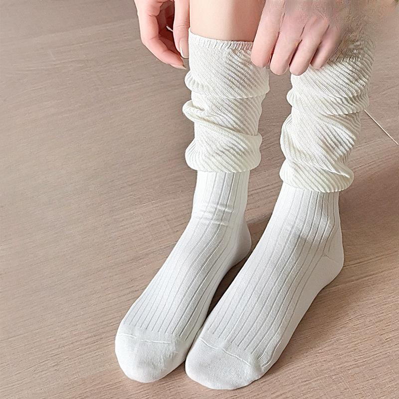 

Female Spring and Autumn Style Pressure Thin Wearing In The Tube Calf Pile Pile Cotton Socks 1 pair