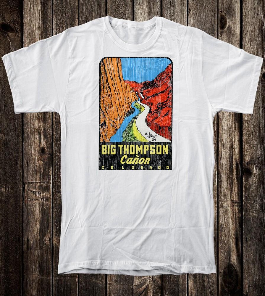 Retro Travel T-Shirt Vtg Art Souvenir Colorado State Big Thompson Canyon Unisex T-Shirt XXXXL