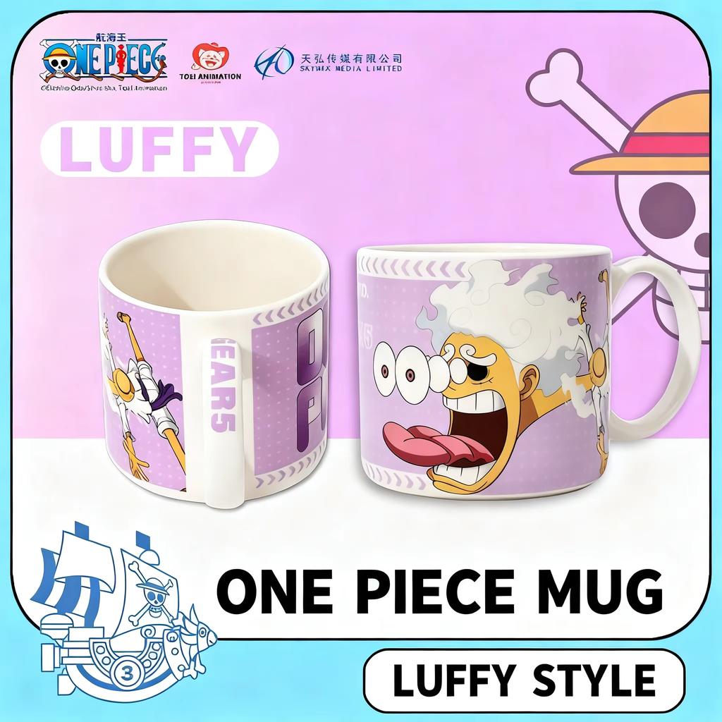 High Quality 1pc Official One Piece Egghead Arc Mugs-Luffy(Gear5/)ZoroChopper In Egghead Design Ceramic Drinkware for Manga Enthusiasts