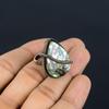Abalone Shell Gemstone Copper Wire Wrapped Jewelry Ring For Her All Size