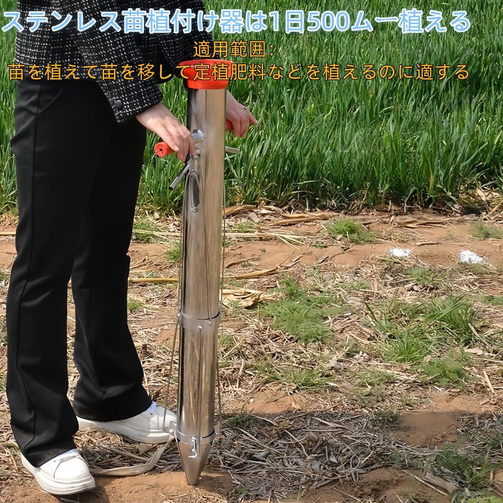 Morimi Seedling Vegetable Stainless Long Universal Seed Seedling Steel Seedling Automatic Vegetable Planting Seedling Planting Tool with Distance