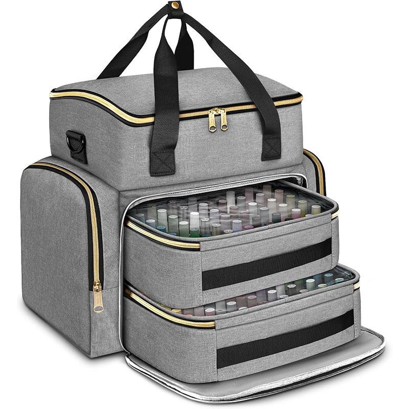 Nail polish portable bag Double nail polish storage bag Cosmetic skin care product storage Shoulder backpack