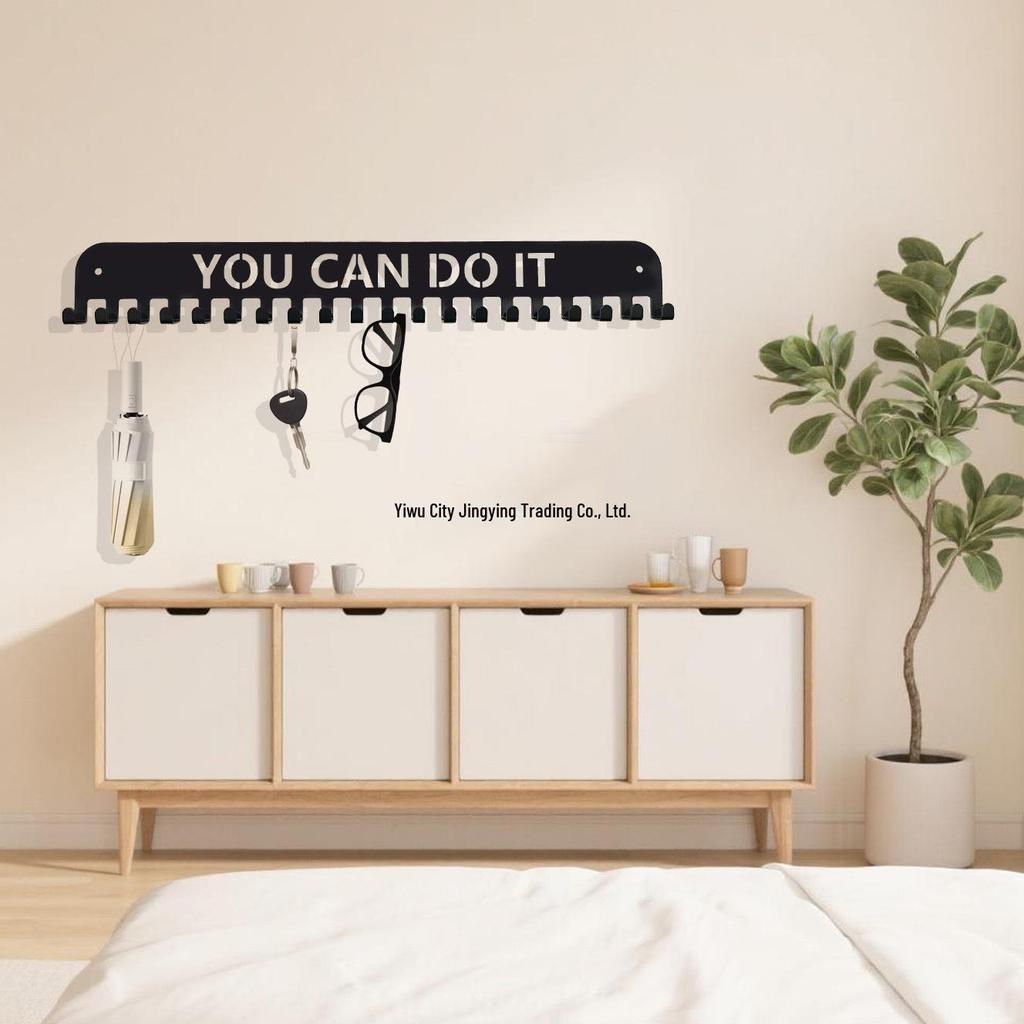 Wall-Mounted Metal Medal and Key Hook Organizer