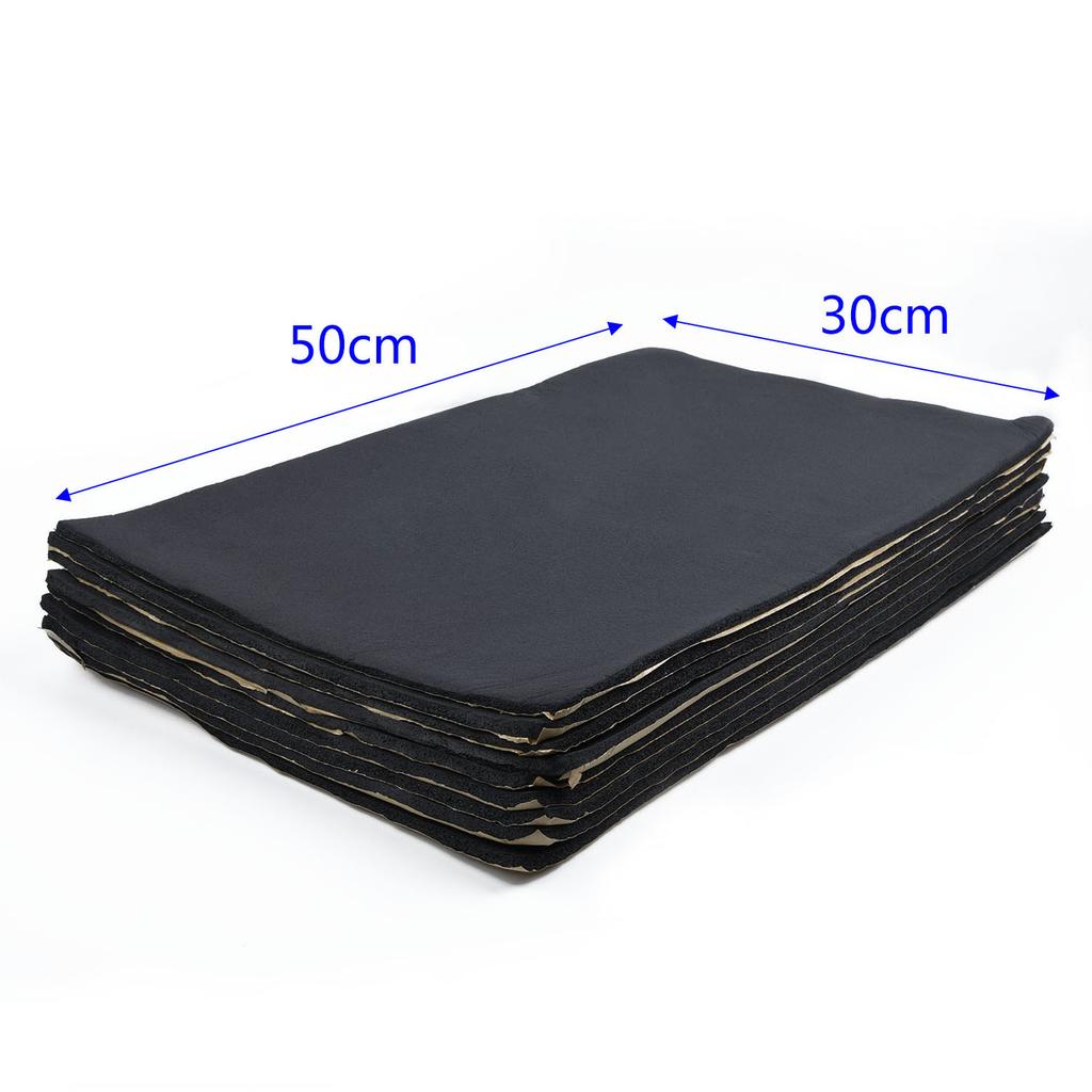 Self-Adhesive Car Sound Deadening Mat - Fire Retardant Automotive Insulation Pad, Butyl Rubber & Foam Damping Sheet for Noise Heat Control