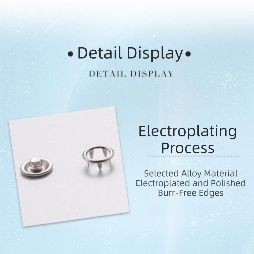 50/100Sets DIY Craft Snap Button Installation 9.5mm Snaps Buttons Snap Fastener Kit Clothes