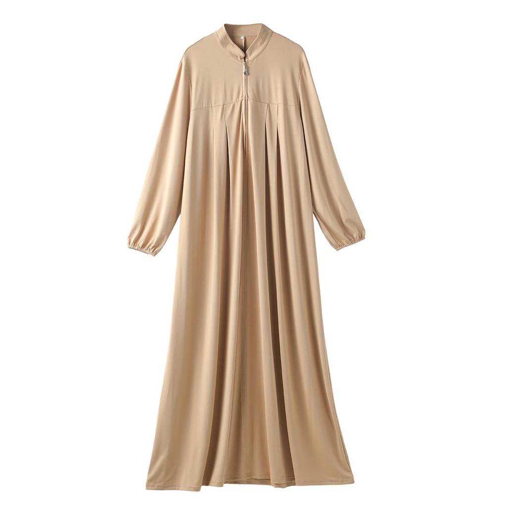 Women's Fashion Loose Fit Stand-Up Collar Dress for Middle East and Southeast Asia Markets