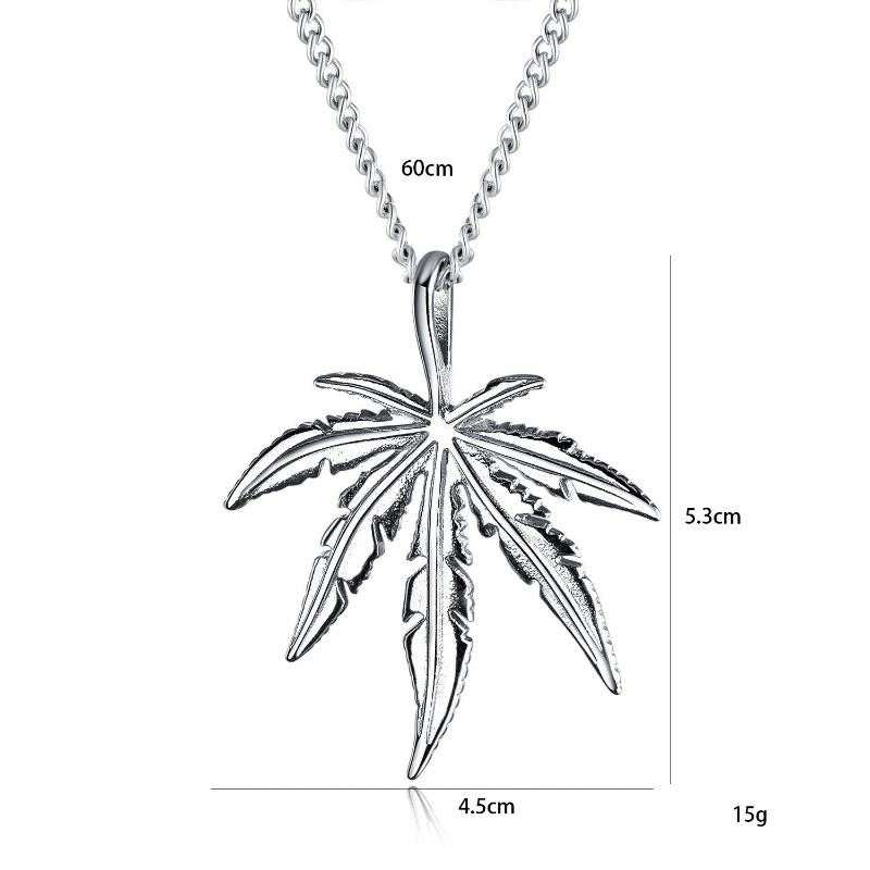 Accessories European and American Retro Fashion Hip-hop Versatile Maple Leaf Men's Necklace