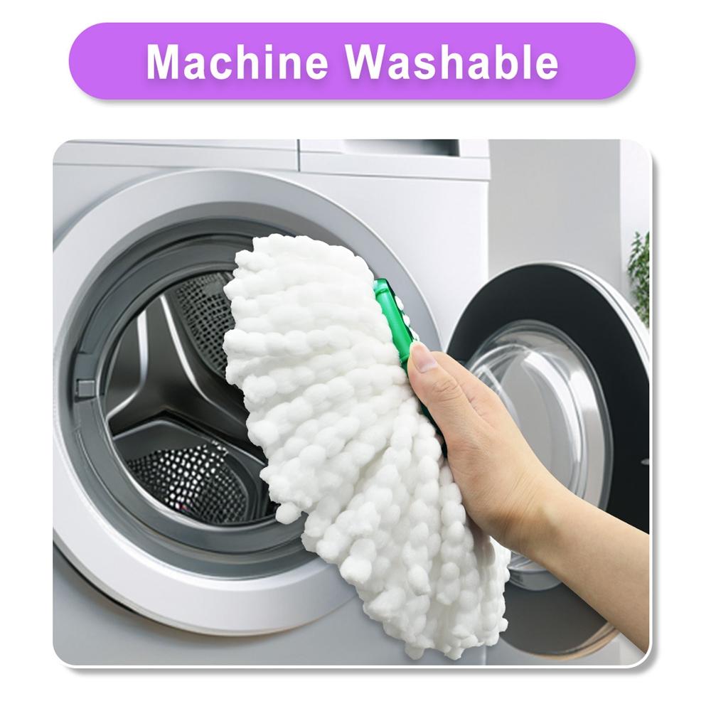 2/3/6pcs Microfiber Mop Replacement Heads For Libman Tornado Spin Mop System Machine Washable Mop Refill Head