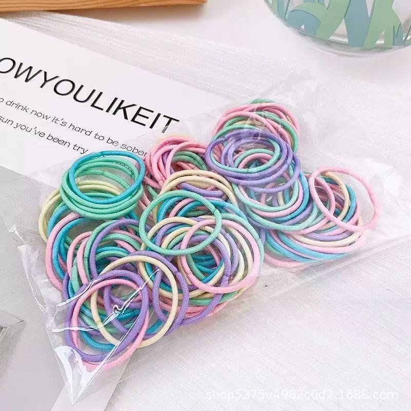 Children's Hair-Friendly Elastic Rubber Bands for Baby and Girls - Cute Small Pigtail and Thumb Hair Ties