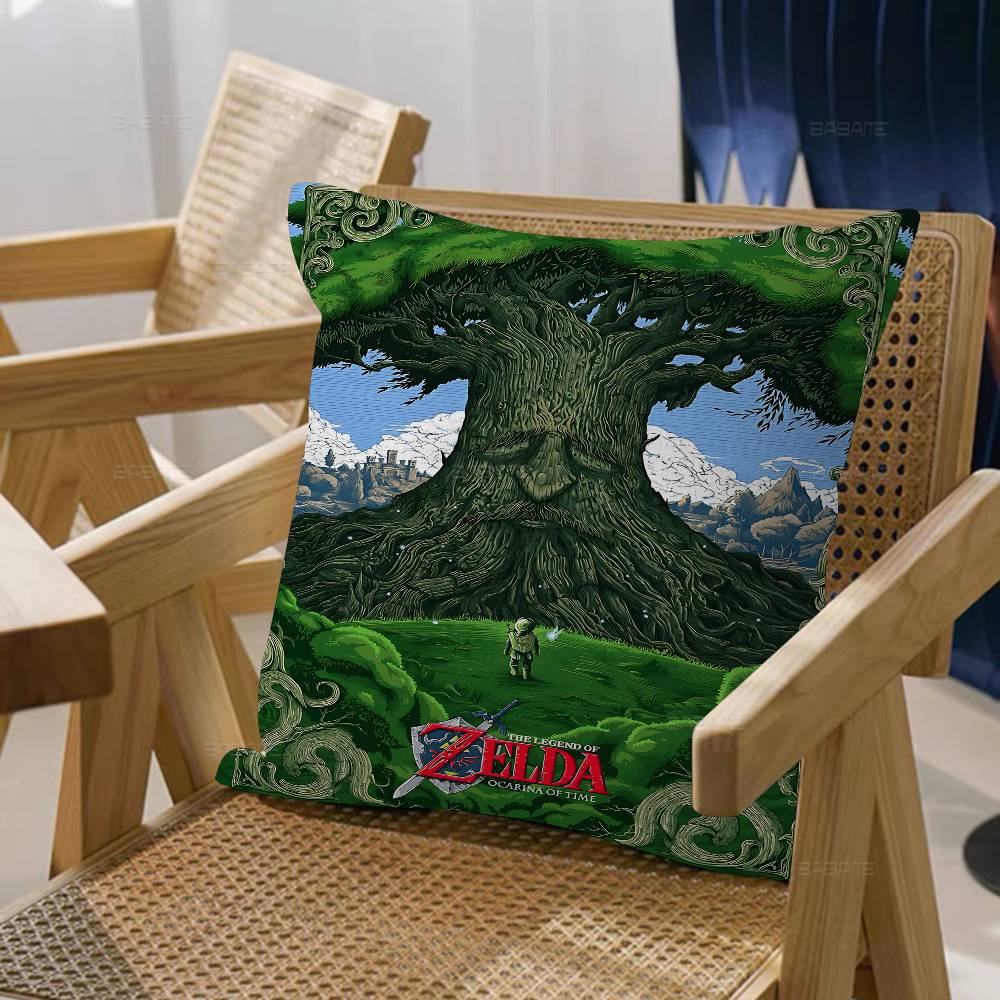 Game L-Legends Of The Z-Zelda Classic Movie Maple Design Cushion Cover Happy Autumn Harvest Decor Holiday Decorati Pillow Cover