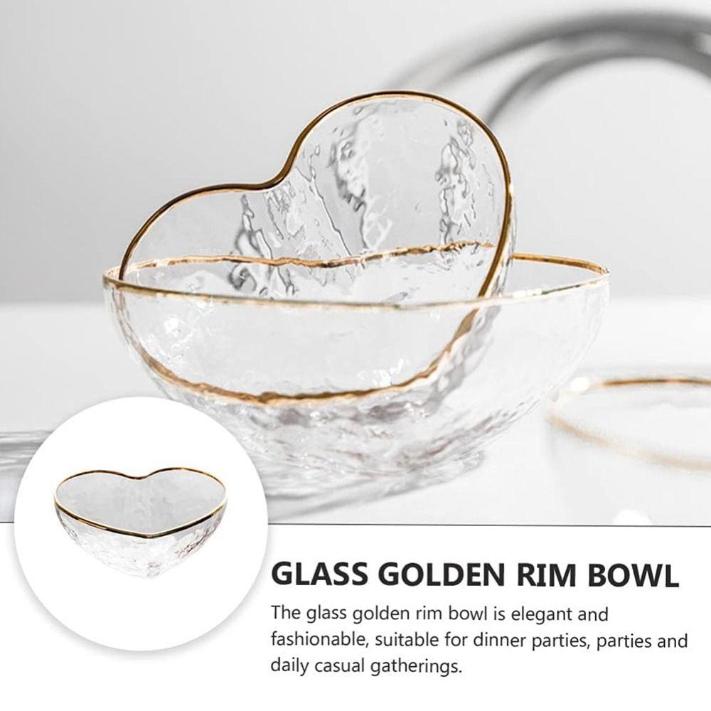 Irregular Clear Serving Dish Love Heart Candy Trays Simple Glass Heart Bowl  Kitchen