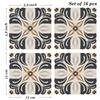 Poromoro Portuguese Spanish Style Azulejo Tile Stickers Peel Stick Kitchen Bathroom Mosaic Tile Stickers Set & - & - & - 16-Piece (5.9,4)