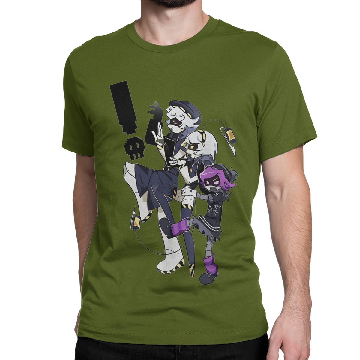 Anime T Shirts Men Women Pure Cotton Casual T-Shirt Round Neck N and Uzi Doorman Tees Short Sleeve Clothes Summer 4XL