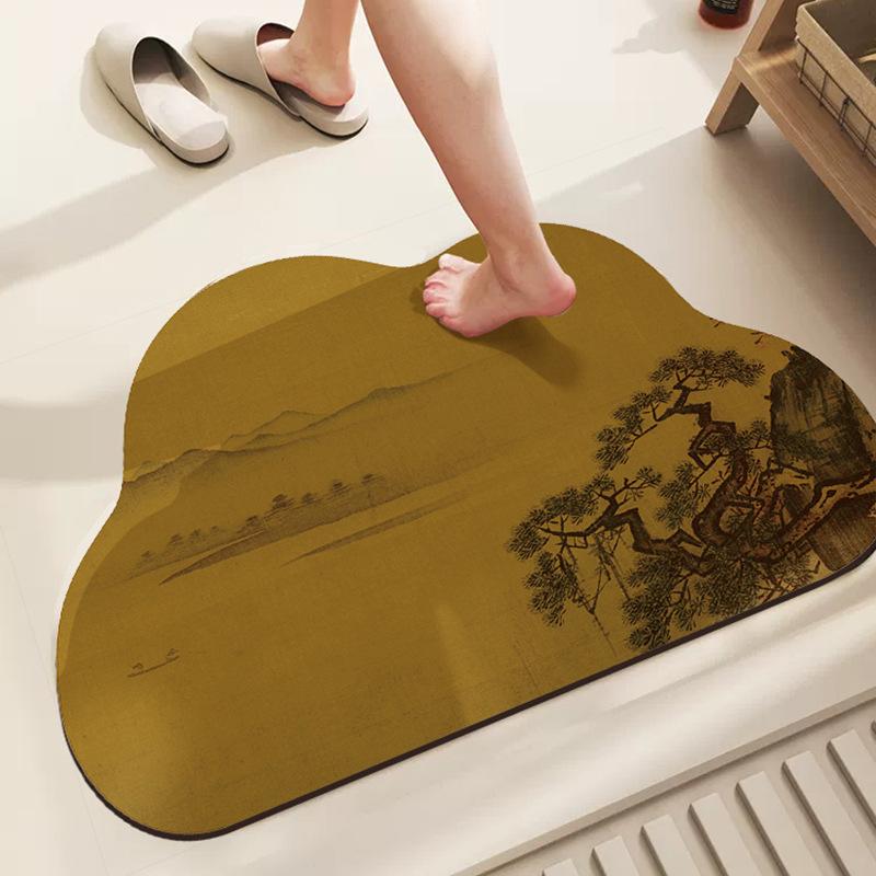 Cloud Floor Mat Bathroom Diatom Mud Soft Mat Non-slip Absorbent Bathroom Bathroom Door Mat Quick Drying Carpet
