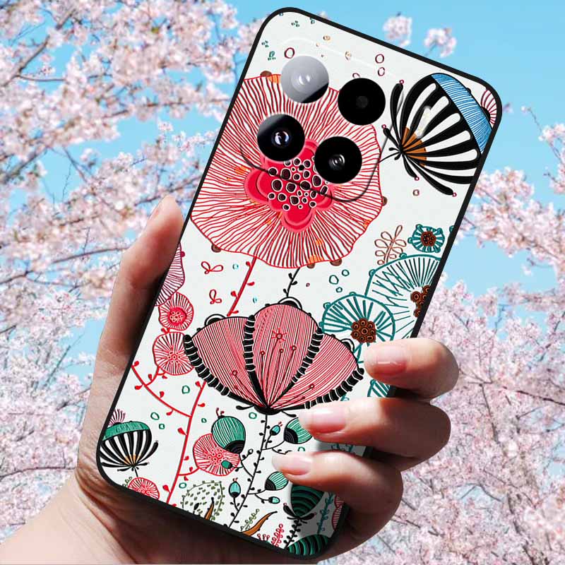 For Xiaomi 15 Pro 5G 6.73"Cases 3D Relief Soft Silicone Cover Retro Embossed for Xiaomi 15 5G Phone Mi 15pro 15 3D Soft TPU Case