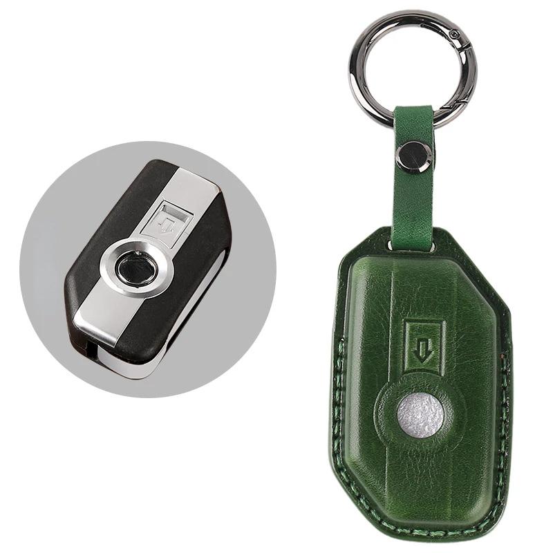 For BMW Motorcycle Leather Key Cover Waterbird R1250GS ADV C400gt 750gt Car Key Modification Decorative Protective Cover