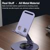 Otáčanie o 360° Celokovová zliatina hliníka Držiak mobilného telefónu Univerzálna konzola Skladací dizajn s dvojitým hriadeľom Stabilný proti pádu pre iPhone / iPad