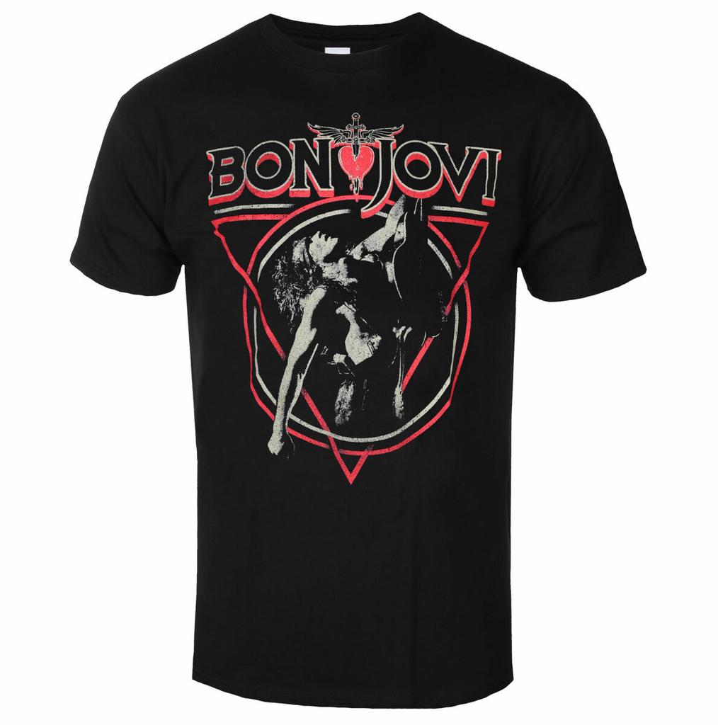 Bon Jovi Forever Skull Art Pattern Classic Rock Band Tshirt Casual Trendy Style Cotton Tshirt For Unisex And Unisex