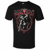 Bon Jovi Forever Skull Art Pattern Classic Rock Band Tshirt Casual Trendy Style Cotton Tshirt For Unisex And Unisex