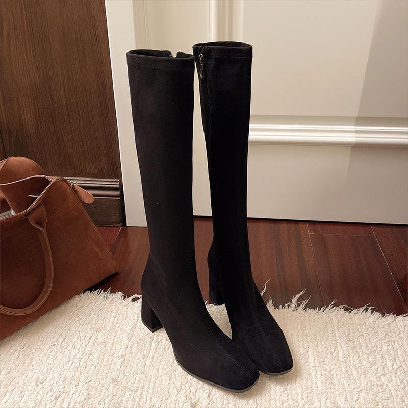 2025 Summer New Over-knee Boots, Long Boots, High-heeled Elastic Boots, Thin Boots, Long Boots, High Women's Boots, Thin Leg Socks, Boots