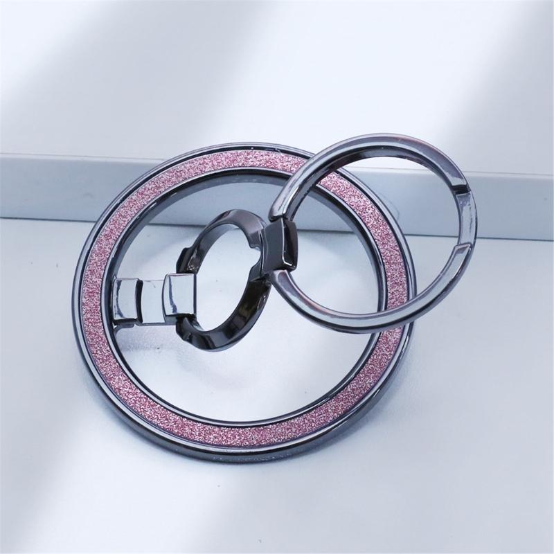 Magnetic Phone Rings Holder for Smartphone Magnet Finger Rings Grip Stand Holder,Foldable Desktop Phone Stand