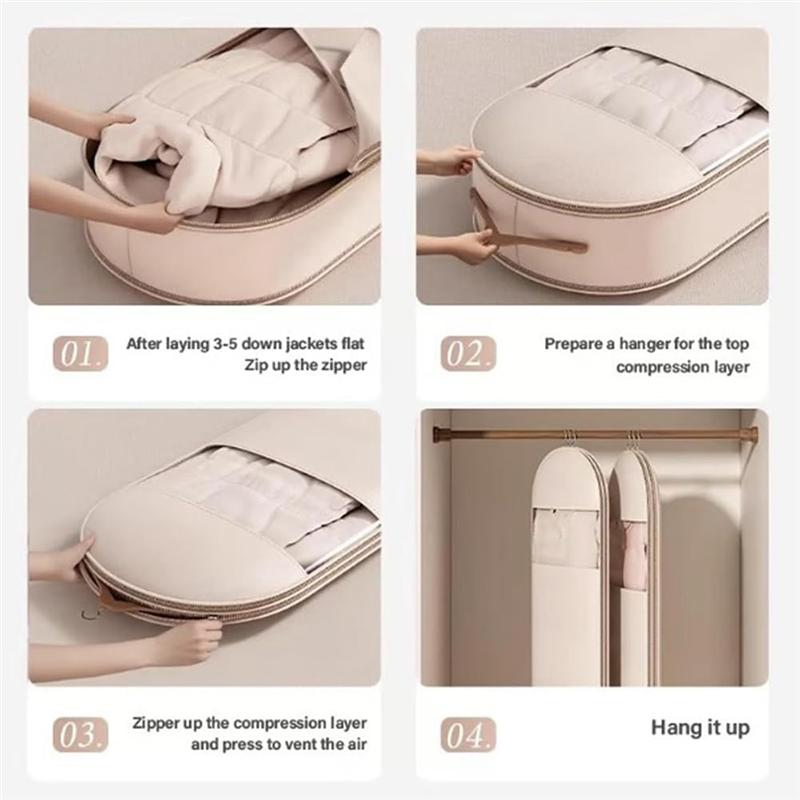 

ABUL-Down Jacket Compression Bag With Self-Compressing Zipper For Efficient Clothes Storage