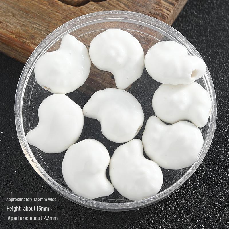 Colorful Ceramic Conch Shell Beads: Loose Snail Beads for Handmade DIY Jewelry and Accessories
