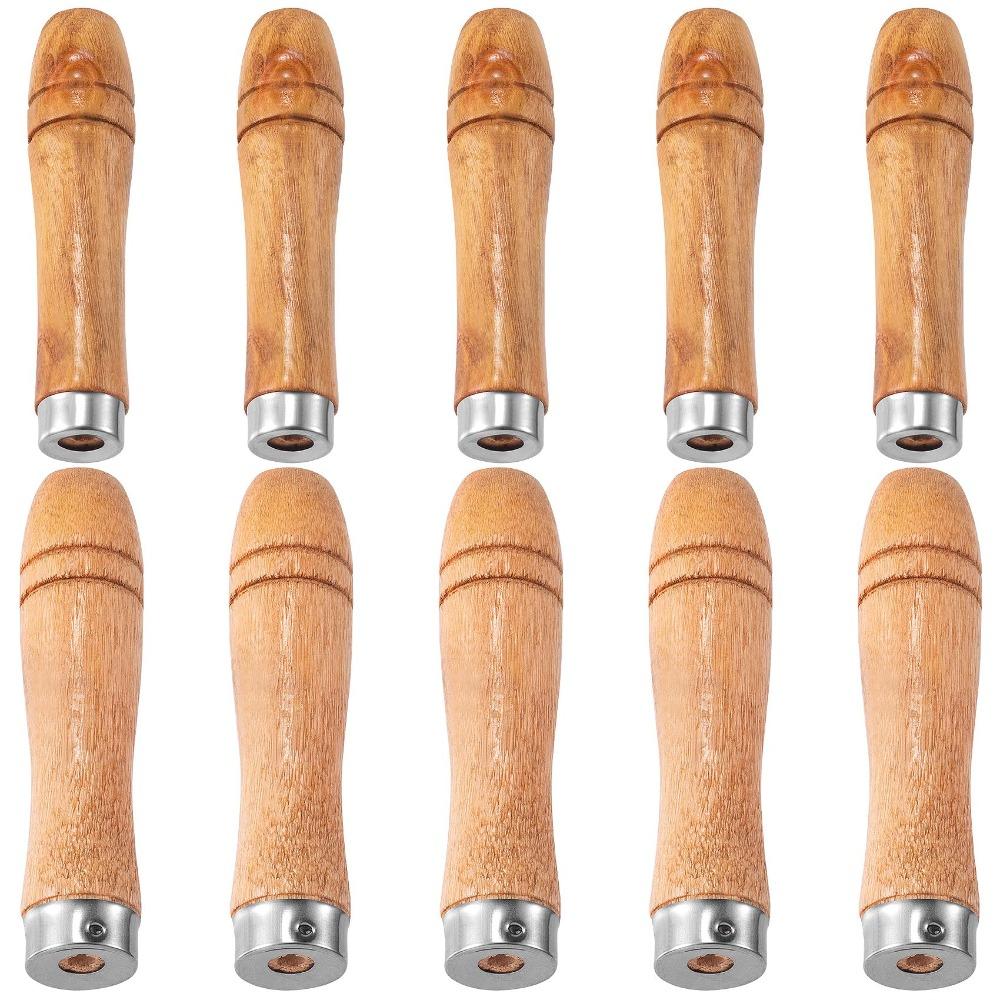 

10 шт. 6-8 дюймов, крепкие металлические ошейники, желтая большая деревянная ручка, отвертка с деревянной ручкой для напильника