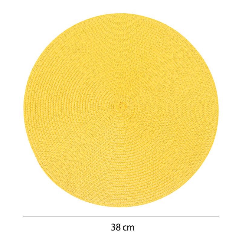PP Round Hand-woven Placemats  Heat Insulation Mats  Table Mats  Hotel Western Food Mats  Non-slip Mats  Home Decoration