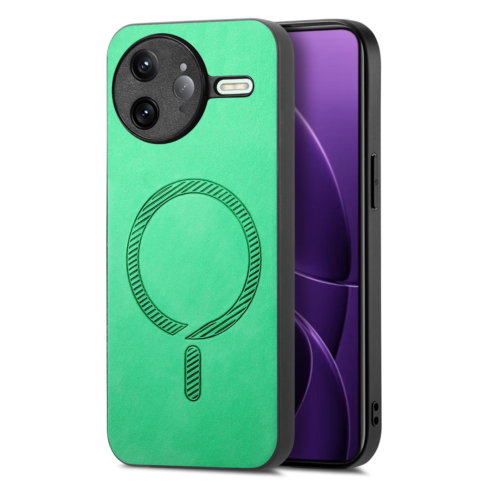 

Кожаная задняя крышка для Xiaomi Poco F7 Ultra 5G/Redmi K80 Pro 5G, совместимая с MagSafe, чехол для телефона с покрытием skin-touch Green