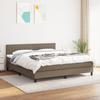 3140237 vidaXL Divan-lit Tapissier Avec Matelas Taupe 180x200 Cm Tissu