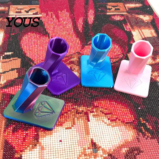 Desktop Art Supplies Holder Diamond Painting Pen Holder, 3D Printed Stand, Portable Stand Organizer for Drill Pens, Dotting Tools, Crafting Storage