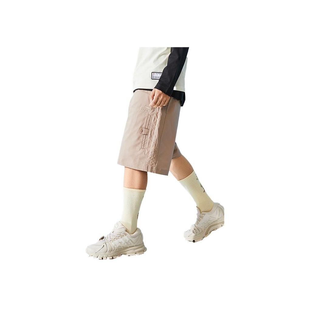 Li Ning Wade Series Casual Loose Sports Breathable Shorts Men Shorts Khaki AKSR677-3