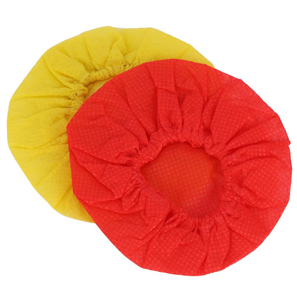 100 Stück Einweg-Vlies-Mikrofonabdeckung Zubehör für KTV Bühne Interview Zubehör(Rot und