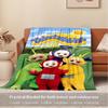 1pc Teletubbies,Friendship,OutdoorPrint Blanket Suitable for All Seasons, Perfect for Home, Travel, or Camping  299