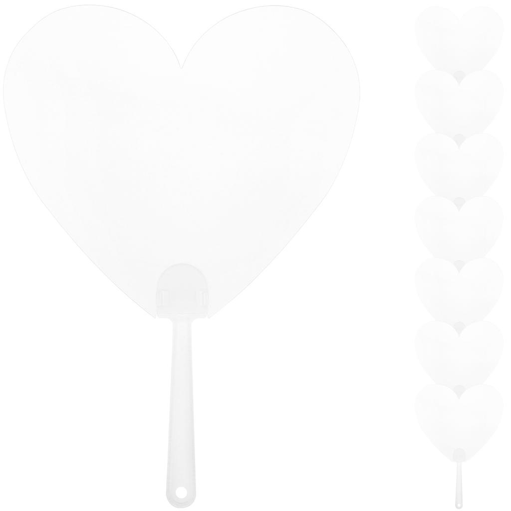 8 Stück Malfächer Graffiti Blank zum Selberbemalen PVC Transparent