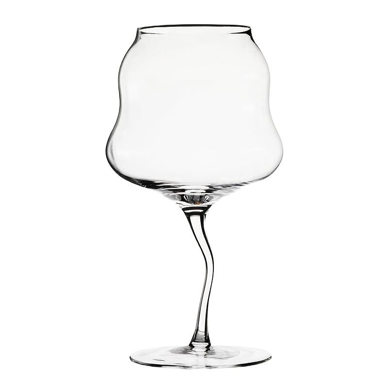 High-Value Red Wine Glass 1/2pcs High-Value Home Red Wine Glass - Wave-shaped High-legged Cup Crystal Twist Body Cup