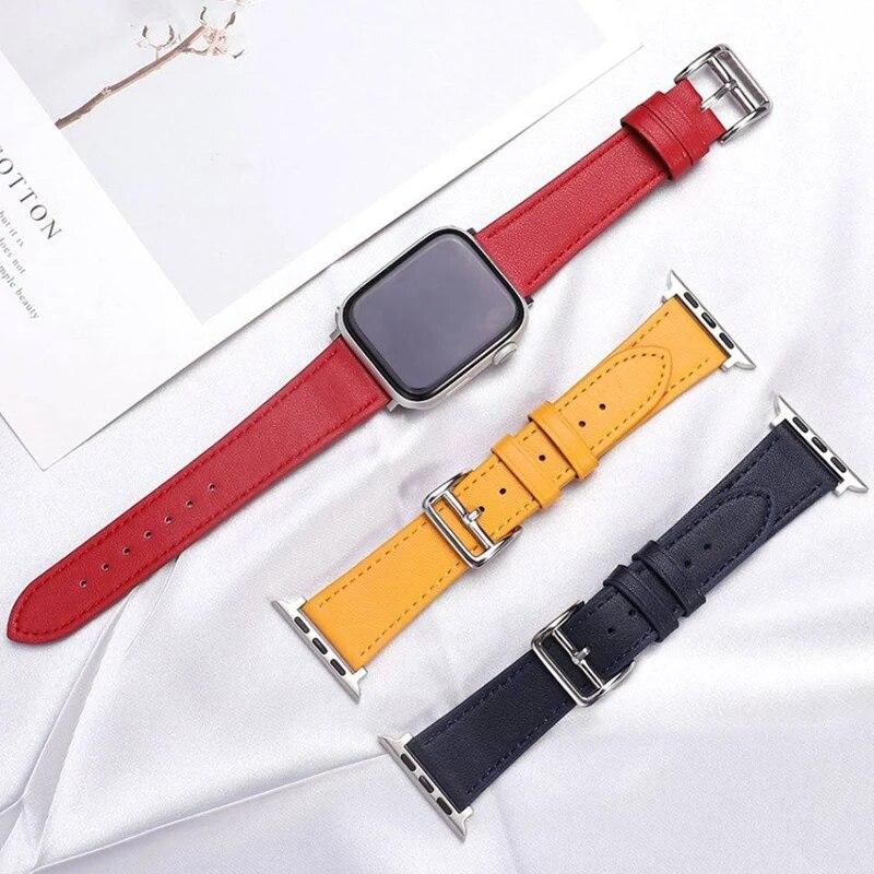 Cinturino in pelle per cinturino Apple Watch 44mm 45mm 49mm 41mm 40mm Accessorio cinturino correa braccialetto iWatch serie 5 6 SE 7 8 ultra