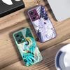 White And Blue Phoenix For Xiaomi 14 Ultra 13 Lite Redmi Note 13 11 Pro 12 Plus Poco X6 3 Pro F4 6 GT Tempered Phone Case