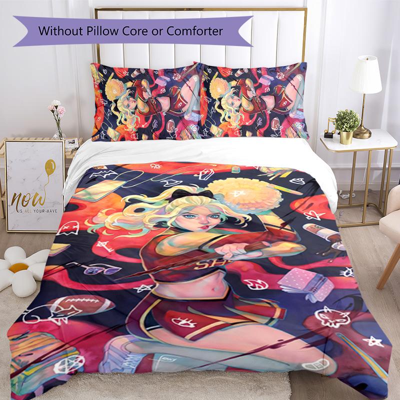 Buffy 3pcs Bedding Set Duvet Cover Closure Includes 1 Duvet Cover & 2 Pillowcases for All Seasons Bedroom Home Dorm Decor