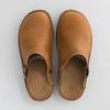 Men Slip-on PU Leather Mules Clogs Outdoor Soft Sole Slippers Casual Sandals Flats Plus Size 38-48
