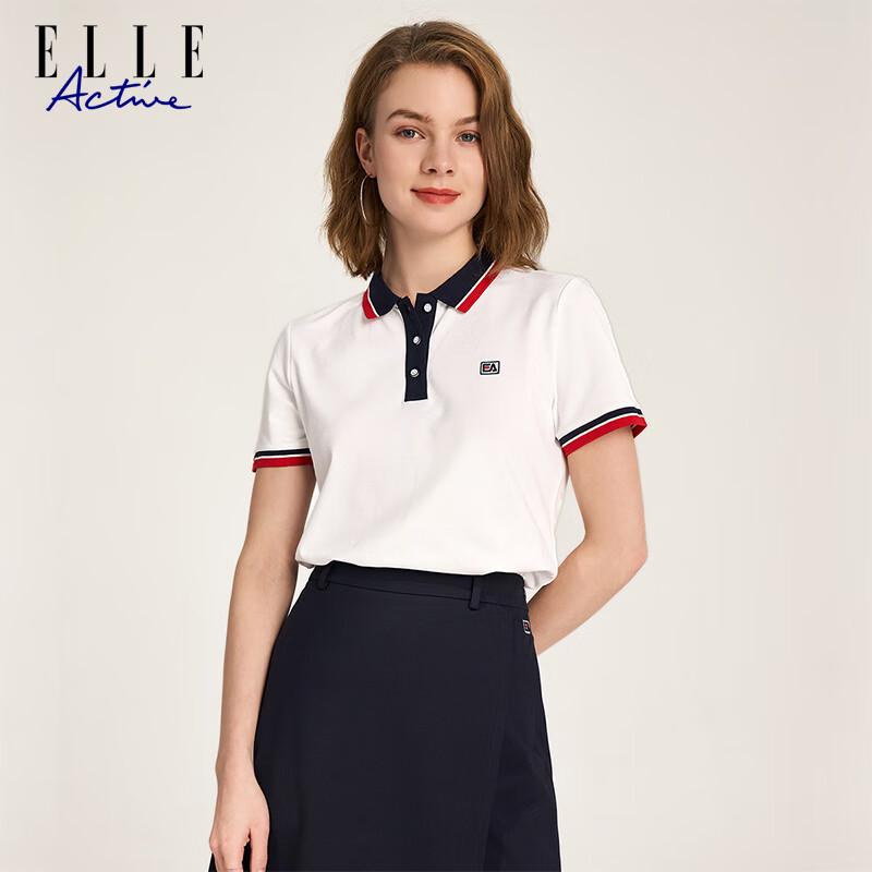 Женская поло-футболка ELLE ACTIVE с цветовыми блоками, приталенная L