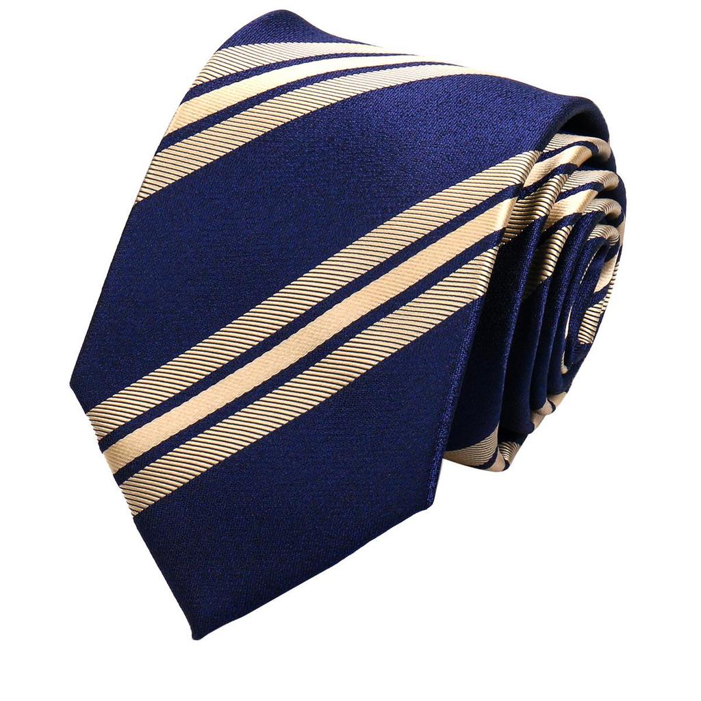 Men's High-Grade Black and Red Striped Silk Tie for Formal and Wedding Wear - 8CM