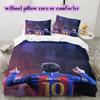 Soccer superstarPattern Bedding Quilt Set Quilt Cover Pillowcase Home Decoration Birthday Gift (1 * Duvet Cover + 2 * Pillowcase, Without Core)
