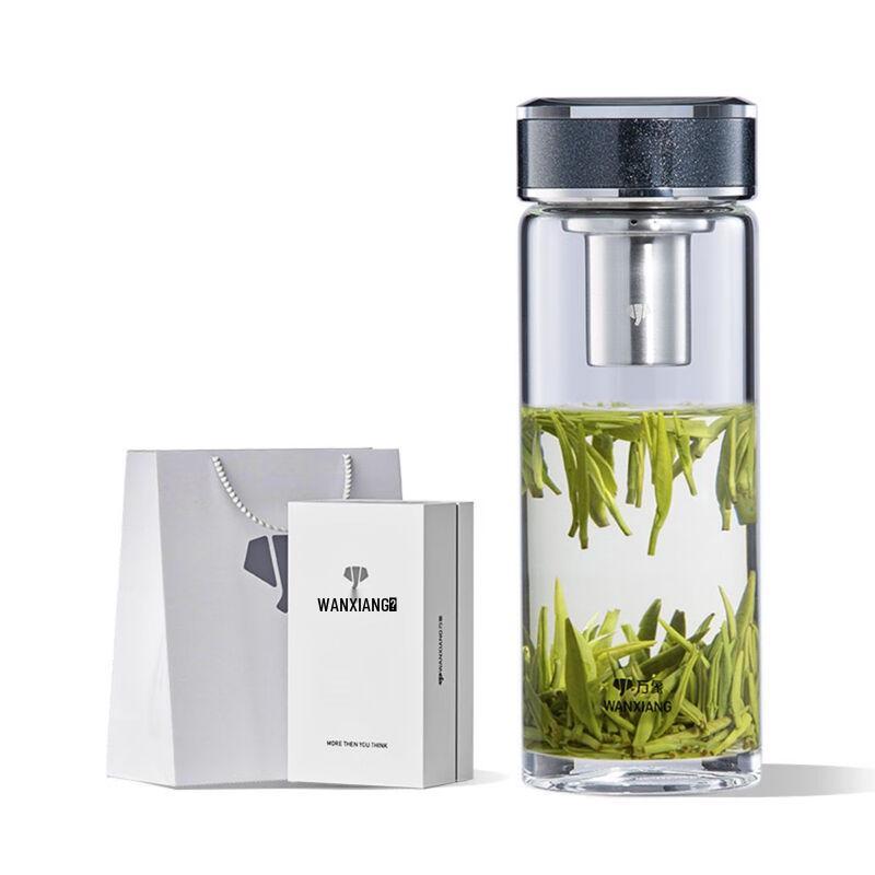 Silver Ion Antibacterial Glass Tea Infuser Bottle
