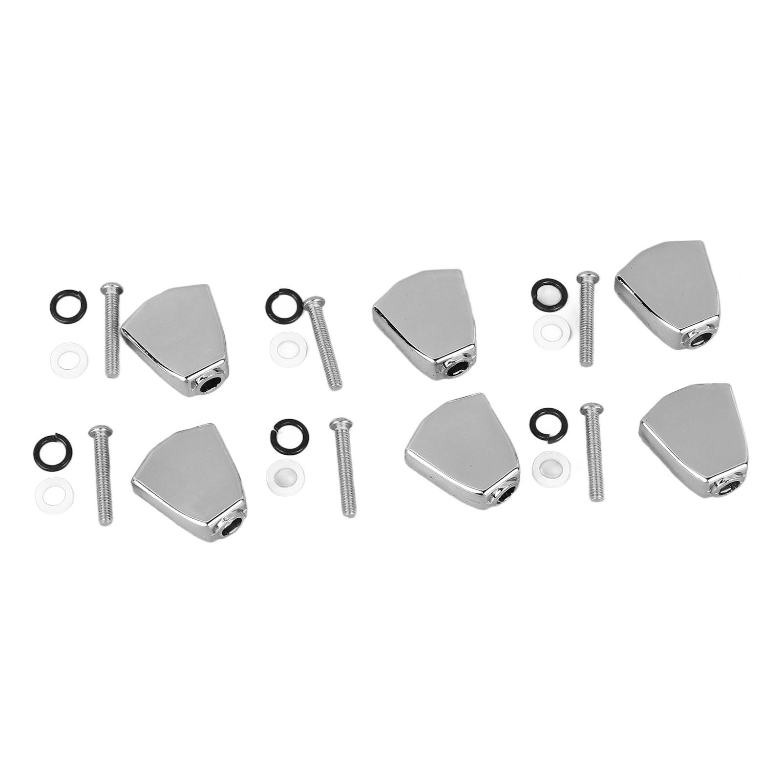 

6PCS Guitar Tuner Machine Handle Tuning Key Button Head Metal Guitar Tuning Peg Button Silver