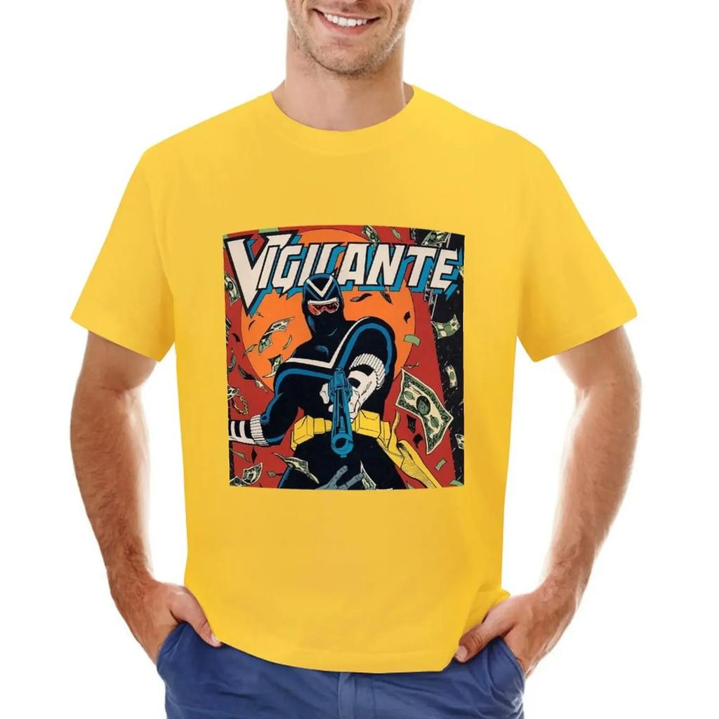 New Fashion Heavyweight Vintage Vigilante Peacemaker Quotes T-shirt Aesthetic Clothes Vintage Oversizeds Mens Vintage T Shirts