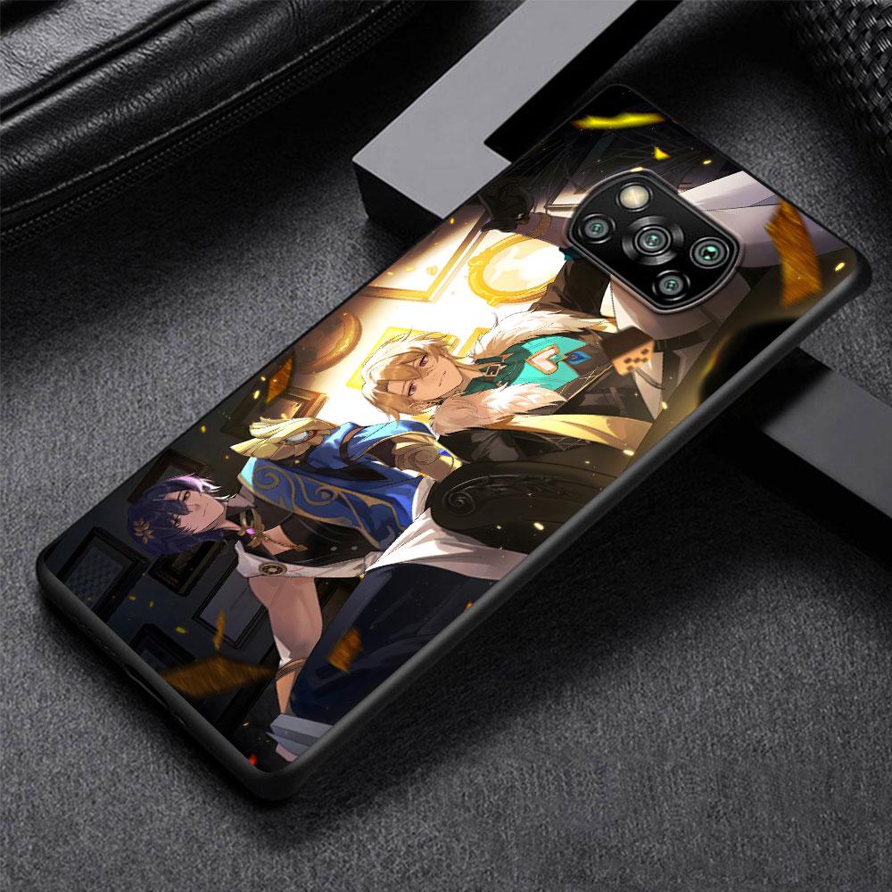 Black Swan Star Rail Sparkle Case for Xiaomi Poco M5s X3 NFC X5 F3 M4 M3 Pro Black Silicone Soft Phone Cover Coque